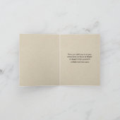 Eenvoudige Minimale Kraft Rustieke Monogram Bedank Bedankkaart (Binnen)