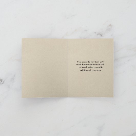 Eenvoudige minimale Kraft rustieke Monogram dank u Bedankkaart (Binnen)