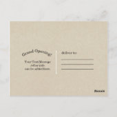 Eenvoudige minimale Kraft rustieke Monogram Flyer  Briefkaart (Achterkant)