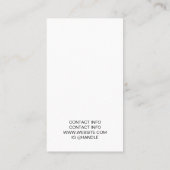 Eenvoudige, minimale kunstfotokunstenaar visitekaartje (Achterkant)