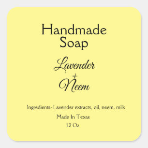 eenvoudige , minimale lavenzool voor kleine bedrij vierkante sticker