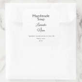 eenvoudige , minimale lavenzool voor kleine bedrij vierkante sticker (Tas)