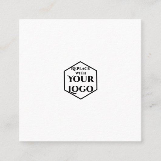 Eenvoudige minimale Logo Minder is meer Vierkante Visitekaartje (Voorkant)