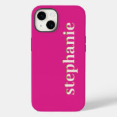 Eenvoudige minimale magenta gepersonaliseerd hot r Case-Mate iPhone case (Achterkant)