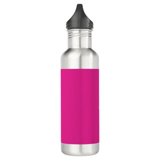 Eenvoudige minimale magenta gepersonaliseerd hot r waterfles  (Links)