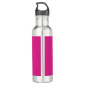 Eenvoudige minimale magenta gepersonaliseerd hot r waterfles  (Achterkant)