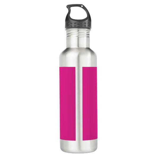 Eenvoudige minimale magenta gepersonaliseerd hot r waterfles  (Achterkant)