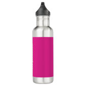 Eenvoudige minimale magenta gepersonaliseerd hot r waterfles  (Rechts)