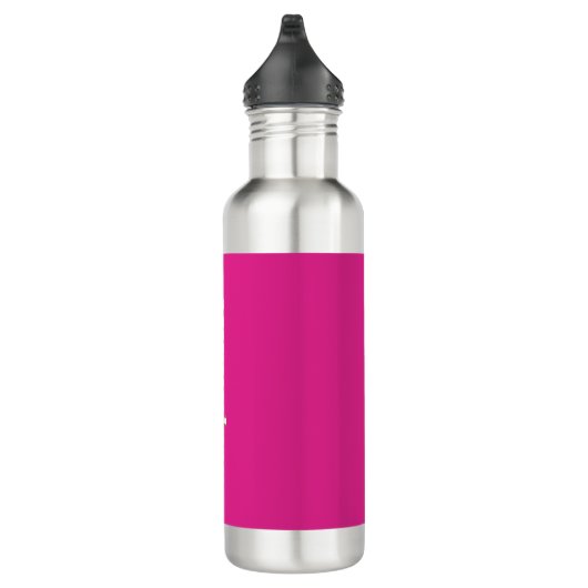 Eenvoudige minimale magenta gepersonaliseerd hot r waterfles  (Rechts)