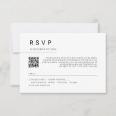 Eenvoudige Minimale Manuscript Typography Wedding  RSVP Kaartje (Voorkant)