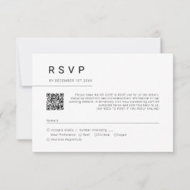 Eenvoudige Minimale Manuscript Typography Wedding  RSVP Kaartje