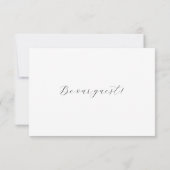 Eenvoudige Minimale Manuscript Typography Wedding  RSVP Kaartje (Achterkant)
