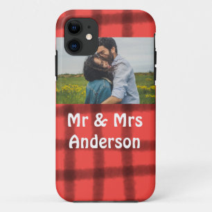 Eenvoudige minimale meneer en mevrouw voeg je naam Case-Mate iPhone case