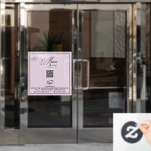 *~* Eenvoudige minimale MENU QR Pastel Windows Cli Raamsticker (Kantoordeur)