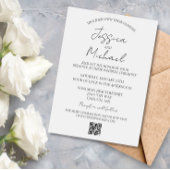 Eenvoudige minimale minimalistische QR-code RSVP Kaart