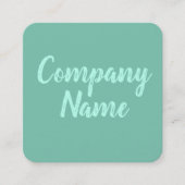 Eenvoudige minimale mint groen vierkante visitekaartje (Voorkant)