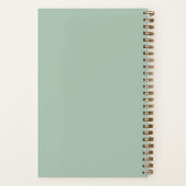 Eenvoudige minimale mintgroene kalligrafie scriptn notitieboek (Achterkant)