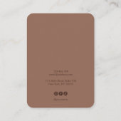 eenvoudige minimale mocha mousse Oorbel display ka Visitekaartje (Achterkant)