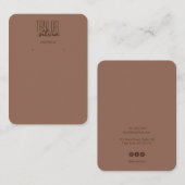 eenvoudige minimale mocha mousse Oorbel display ka Visitekaartje (Voorkant / Achterkant)