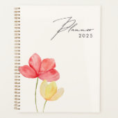 Eenvoudige minimale moderne bloemenplanner 2025 planner (Voorkant)