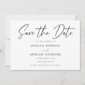 Eenvoudige minimale moderne bruiloft save the date (Voorkant)