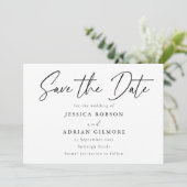 Eenvoudige minimale moderne bruiloft save the date (Staand voorkant)
