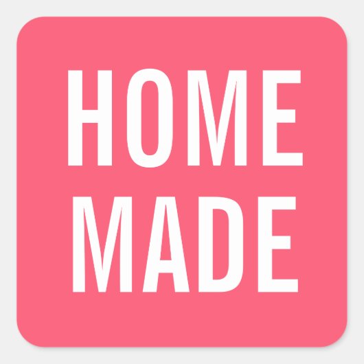 Eenvoudige, minimale, moderne gedurfde zelfverweze vierkante sticker (Voorkant)