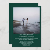 Eenvoudige minimale moderne maraginggroene foto-br kaart (Voorkant / Achterkant)