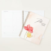 Eenvoudige minimale moderne Perzik bloemige Planne Planner (Display)