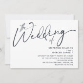 Eenvoudige, minimale, moderne uitnodiging voor wed (Voorkant)