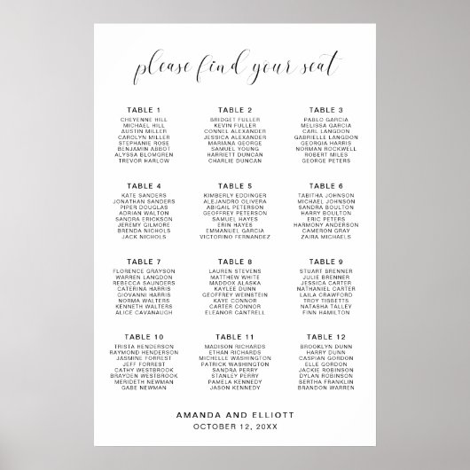 Eenvoudige minimale moderne weduwenkaart poster (Voorkant)