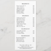 Eenvoudige minimale moderne zakelijke prijslijst (Achterkant)