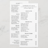 Eenvoudige minimale moderne zakelijke prijslijst (Voorkant / Achterkant)