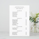 Eenvoudige minimale moderne zakelijke prijslijst (Staand voorkant)