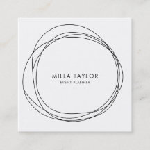 Eenvoudige, minimale, moderne, zwarte en witte cir