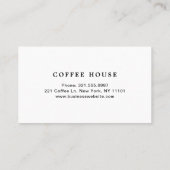 Eenvoudige, minimale, moderne zwarte koffiewinkel klantenkaartje (Achterkant)