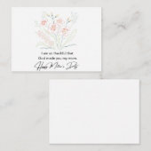 Eenvoudige minimale Moederdag-bloktekening Notitiekaartje (Voorkant / Achterkant)