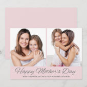 Eenvoudige, minimale Moederdag foto Feestdagenkaart (Voorkant / Achterkant)