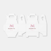 Eenvoudige Minimale moederdag monogram Roze Naam T Bedankdoosjes (Uitgevouwen)