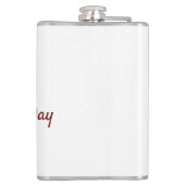 Eenvoudige Minimale moederdag monogram Roze Naam T Heupfles (Achterkant)