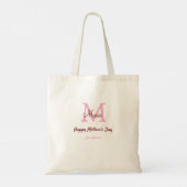 Eenvoudige Minimale moederdag monogram Roze Naam T Tote Bag (Achterkant)