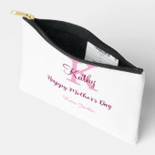 eenvoudige minimale moedersdag monogram roze naam etui (Open)