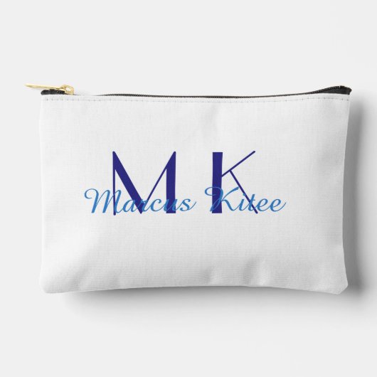 eenvoudige minimale monogram gepersonaliseerde naa etui (Voorkant)