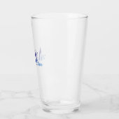 eenvoudige minimale monogram gepersonaliseerde naa glas (Links)