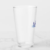 eenvoudige minimale monogram gepersonaliseerde naa glas (Rechts)