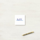 eenvoudige minimale monogram gepersonaliseerde naa post-it® notes (Op bureau)