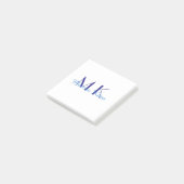 eenvoudige minimale monogram gepersonaliseerde naa post-it® notes (Schuin)