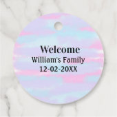 Eenvoudige Minimale Monogram logo Gepersonaliseerd Bedankjes Labels (Achterkant)