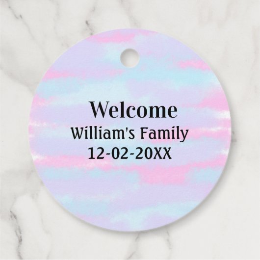 Eenvoudige Minimale Monogram logo Gepersonaliseerd Bedankjes Labels (Achterkant)