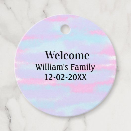 Eenvoudige Minimale Monogram logo Gepersonaliseerd Bedankjes Labels (Voorkant)